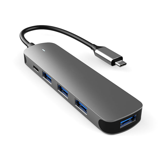 USB C Hub, uni 4-in-1 USB C Adapter with 3 USB 3.0 Ports, 100W USB-C PD Charging Port Thunderbolt 3, USB Type C to USB 3.0 Adapter (Aluminum Shell) for MacBook Pro, iPad Pro, XPS, Chromebook/Pixel, Surface, Samsung Galaxy, and More